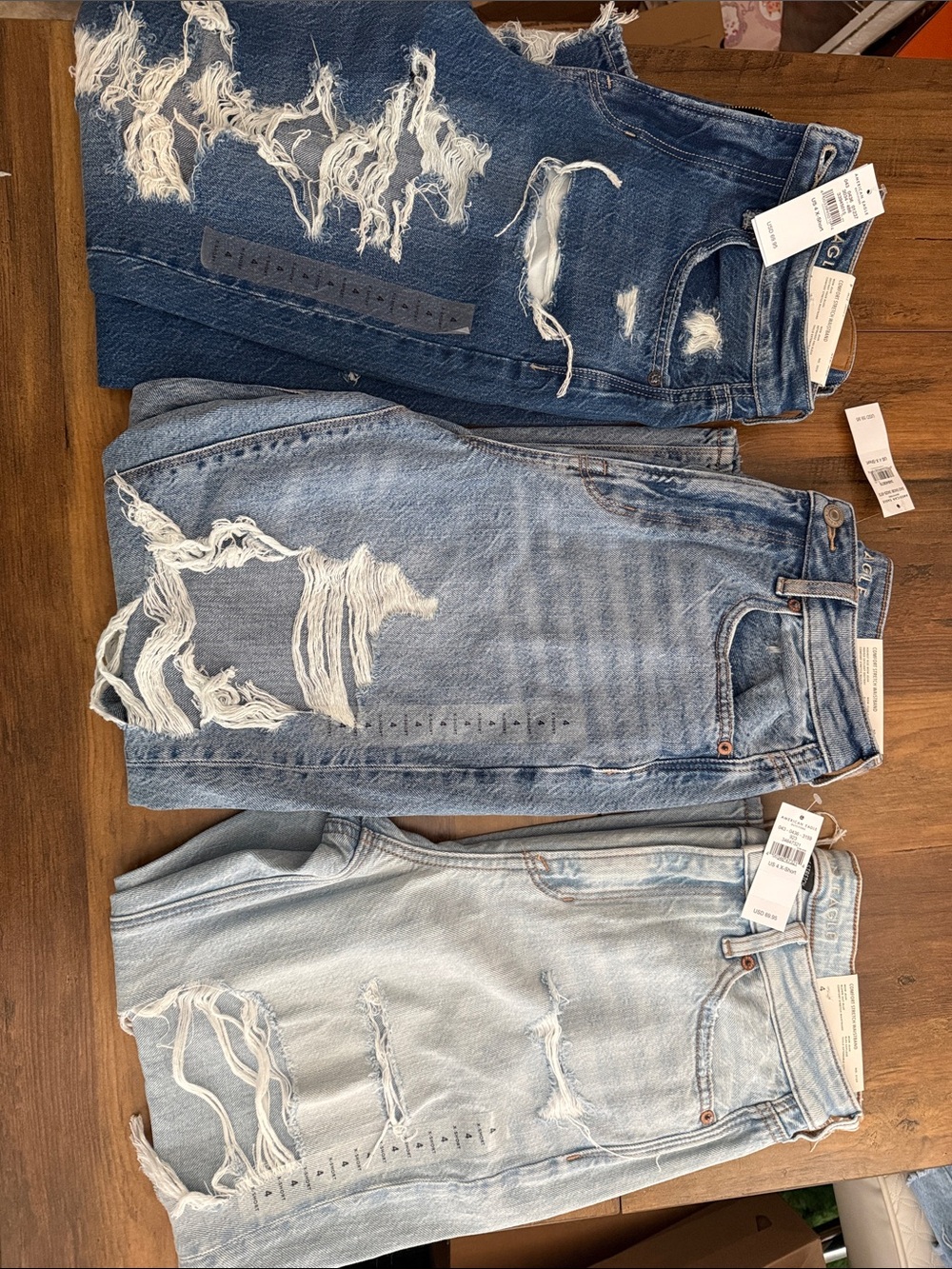 American eagle x3 Classic Distressed Men’s Jeans - Light & Medium Wash Options
